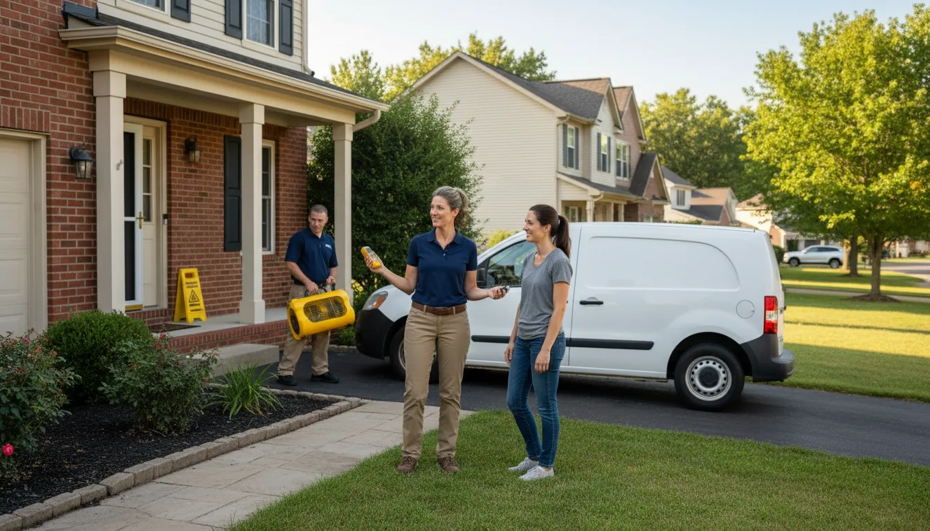 Residential water damage restoration in Intercourse, PA